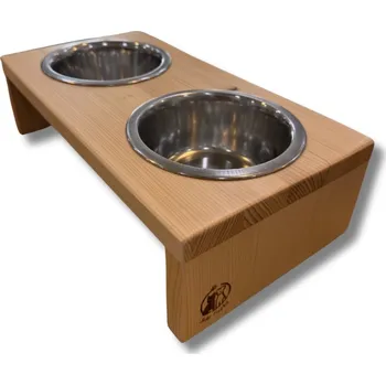 Miska pro psa Svět Tlapky - stojánek na misky ze smrku - MALÝ