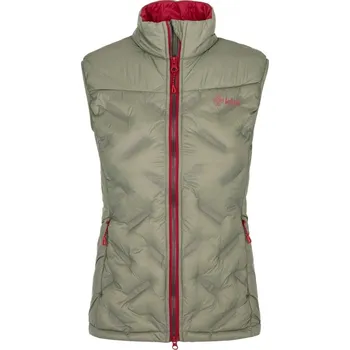 Dámská vesta Kilpi Nai-W khaki dámská lehká vesta se syntetickou výplní SIBERIUM DWR WB - 38