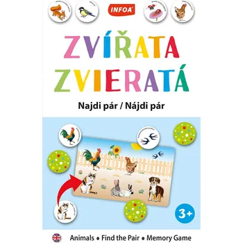 Desková hra Zvířata/Zvieratá Najdi pár/Nájdi pár