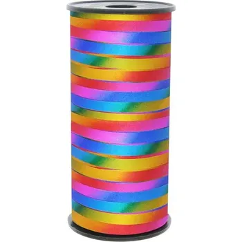 Vázací stuha duhová s glitrem 92 m