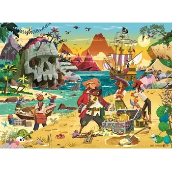 Puzzle RAVENSBURGER Dobrodružství pirátů XXL 100 dílků