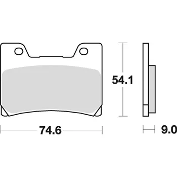 Brzdová destička brzdové destičky, BRAKING (semi-metalická směs SM1) 2 ks v balení