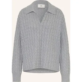 Dámský svetr Ami Paris Dámská Úpletová Polokošile Matis, světle šedá, 36