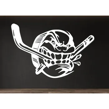 Obraz Dřevěný obraz na zeď – Puk s hokejkou