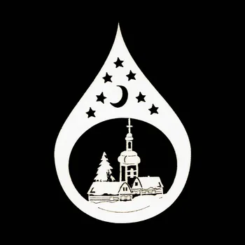 Vánoční ozdoba Vianočná ozdoba - Kvapka kostol 9 cm