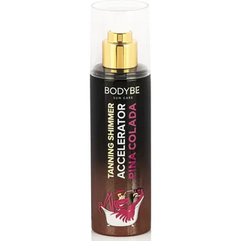 Přípravek na opalování BODYBE Opalovací voda bez UV s třpytivým efektem - Piña Colada - 200ml