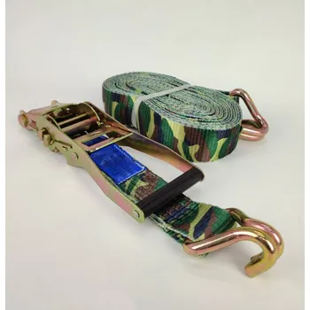 Upínací popruh Pás upínací 2t/10m s hákem a ráčnou maskáčový