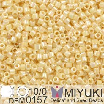 Korálek Korálky Miyuki Delica 10/0. Barva Op Cream AB DBM0157. Balení 5g.