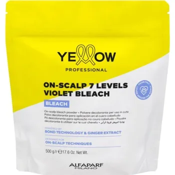 Barva na vlasy Yellow Professional Bleach On-Scalp 7 Levels Violet Bleach Powder 500 g