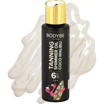 Přípravek na opalování BODYBE Opalovací olej SPF 6 s perleťovým efektem - Coco Malibu - 100ml