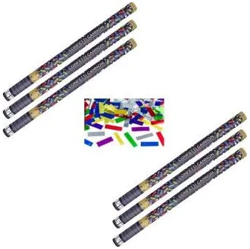 Konfeta SADA Konfety 80cm metalické barevné mix 6 ks