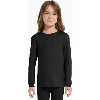 Chlapecké oblečení Dětská termo mikina WOOLCANO termoaktywna 100% MERINO TOP00947 black