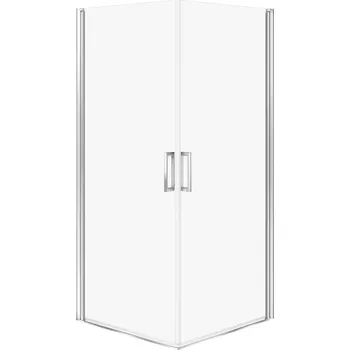 CERSANIT 3D Sprchový kout Cersanit Moduo 90x90x195 čtvercový chrom 2x dveře s panty u zdi, set C385, S601-482 S162-019;S162-019