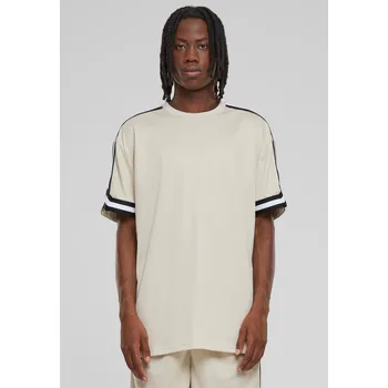 Pánské tričko Oversized Stripes Mesh - smetanová Urban Classics šedá 2727560