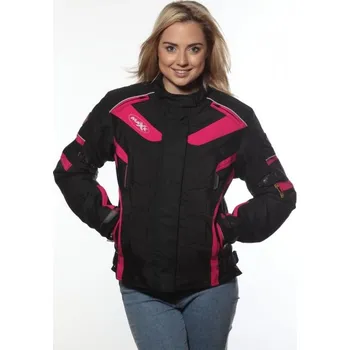 Moto bunda Dámská textilní bunda MAXX NF2400 Černá-Fialová L