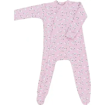 Kojenecký overall Růžový dětský overal s květinovým vzorem Velikost: L