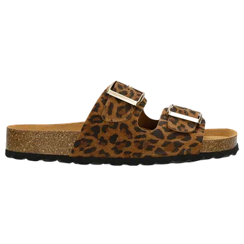 Dámské žabky Pantofle S Leopardím Vzorem Na Korkové Podrážce Wojas 7407760 41