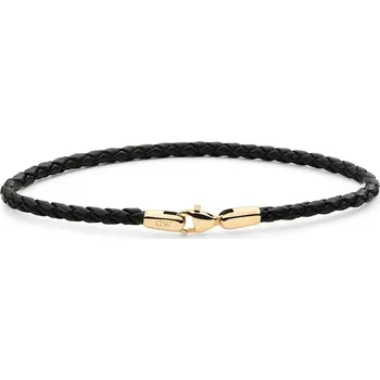 Náramek Kožený náramek Daniel Wellington pánský, DW00401760 zlatá GLD, vel. 17.5