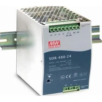 spínaný zdroj MEANWELL • SDR-480-48 • Průmyslový napájecí spínaný zdroj 48V 480W na DIN