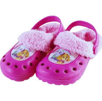 Rukavice FOOT Brands Dívčí zimní crocs TLAPKOVÁ PATROLA s kožíškem růžové Růžová, Velikost: 25/26 25/26