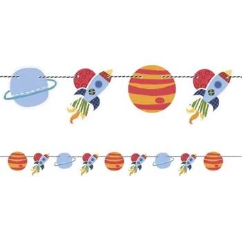 Party dekorace Unique Banner Vesmír a rakety 1,52 m
