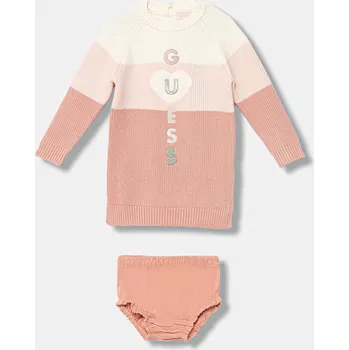Dámské šaty Kojenecké šaty Guess růžová barva, mini, A5BK07 Z3FU0 A5BK07.Z3FU0.9BYA 03X, vel. 88-96
