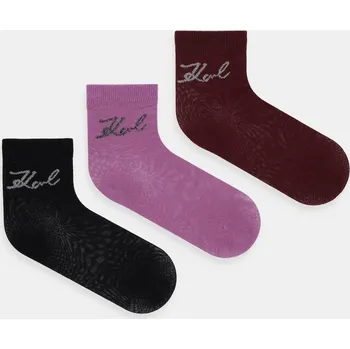 Pánská móda Ponožky Karl Lagerfeld K/SIGNATURE 3-pack A4W47031 růžová 30X, vel. 35-38