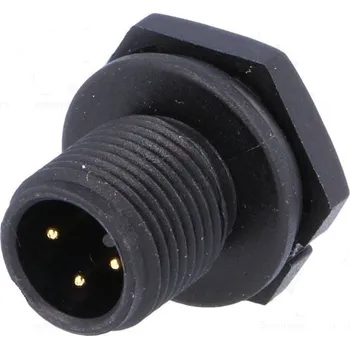 Elektroinstalační materiál AMPHENOL Konektor: M12 zásuvka PIN: 3 vidlice 250V IP68 pájení plast