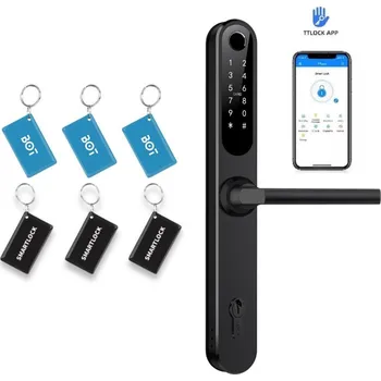 Stavební výplň BOT Chytrá klika TTLock H1 černá Rozteč: Rozteč 85 mm