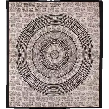 Přehoz na lůžko Přehoz na postel indický Sloni Agra černý 240 x 210 cm