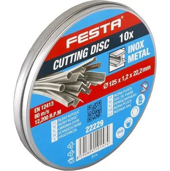 Řezný kotouč 10ks 125mm řezný kotouč na kov FESTA 22229