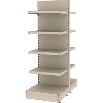 Prodejní regál Mago Oboustranný prodejní regál - V-170 cm L-63 cm (modul základní) - bílá RAL 9001 bílá krémová