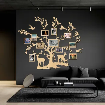 Rám na obraz Dřevěný fotorámeček na zeď - Les