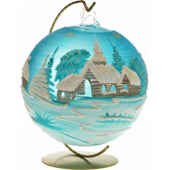 Vánoční svícen Svícen tyrkysový matný