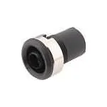 SCI Zásuvka banánek 4mm 10A 60VDC průměr Ø12,2mm černá