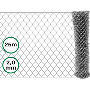 Pletivo Pletivo čtyřhranné s ND (2,0 mm; 55x55 mm; ZN, zinek) 15m Výška: 180cm