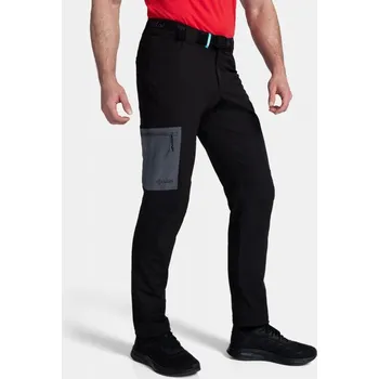 Pánské kalhoty Kilpi Ligne-M černá TM0406KIBLK pánské lehké pohodlné outdoorové turistické kalhoty - M zkrácené