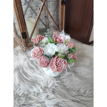 umělá květina Mýdlová kytice mini - Bledě růžová