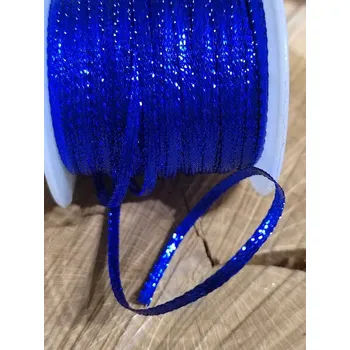 Stuha Dekorační stuha s lurexem šíře 3 mm barva modrá