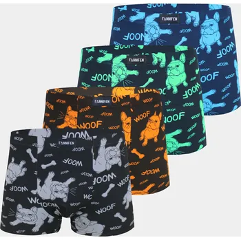 Boxerky FANNIFEN FANNIFEN Pánské bavlněné boxerky G5106 - 4 ks v balení XL