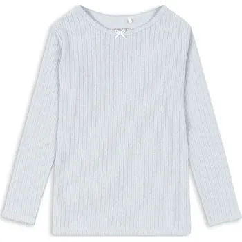 Chlapecké tričko Dětské bavlněné tričko s dlouhým rukávem Konges Sløjd MINNIE BLOUSE GOTS modrá barva, s potiskem, KS103915 KS103915.9BYA 05X, vel. 104