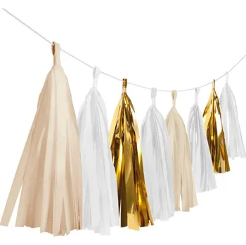 Amscan Girlanda střapce zlatá/stříbrná - 3 m Barva: Zlatá