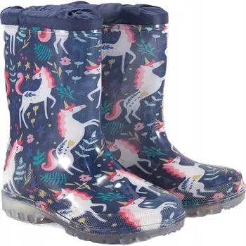 WOJTYLKO dětské gumáky jednorožec tmavě modrý Velikost: 29
