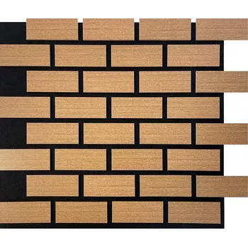 Obklad Akustický panel Klinker Wood Teak (667 x 583 x 9 mm)