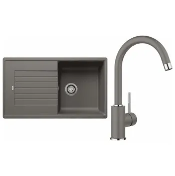 Granitový dřez Blanco Set 10-C 25 Zia 5 S Šedá vulkán + Mida Šedá vulkán
