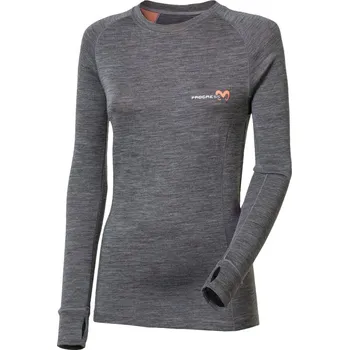 Progress MB TDRZ šedý melír/meruňková dámské triko dlouhý rukáv bambus merino vlna - S