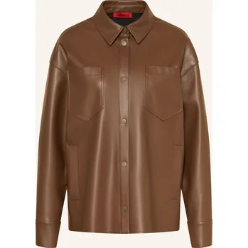 Dámský blejzr Max & Co. Dámská Bunda Furio V Koženém Vzhledu, hnědá, 34