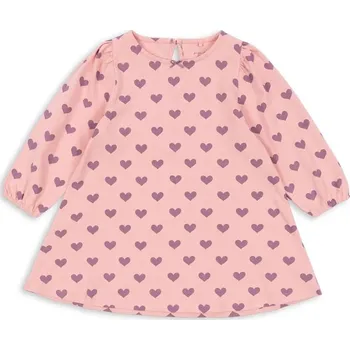 Dámské šaty Dětské bavlněné šaty Konges Sløjd DREY DRESS GOTS KS103782.9BYA růžová 30X, vel. 122-128