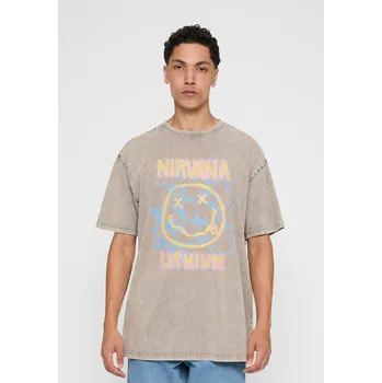 Pánské tričko Pánské tričko Lithium Oversize šedobéžová Mister Tee hnědá | krémová 2906555