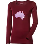 Progress Magara švestka dámské triko dlouhý rukáv 100% merino vlna - S